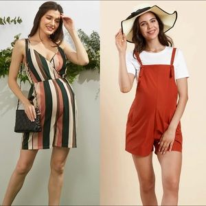Set of 2 Maternity Rompers